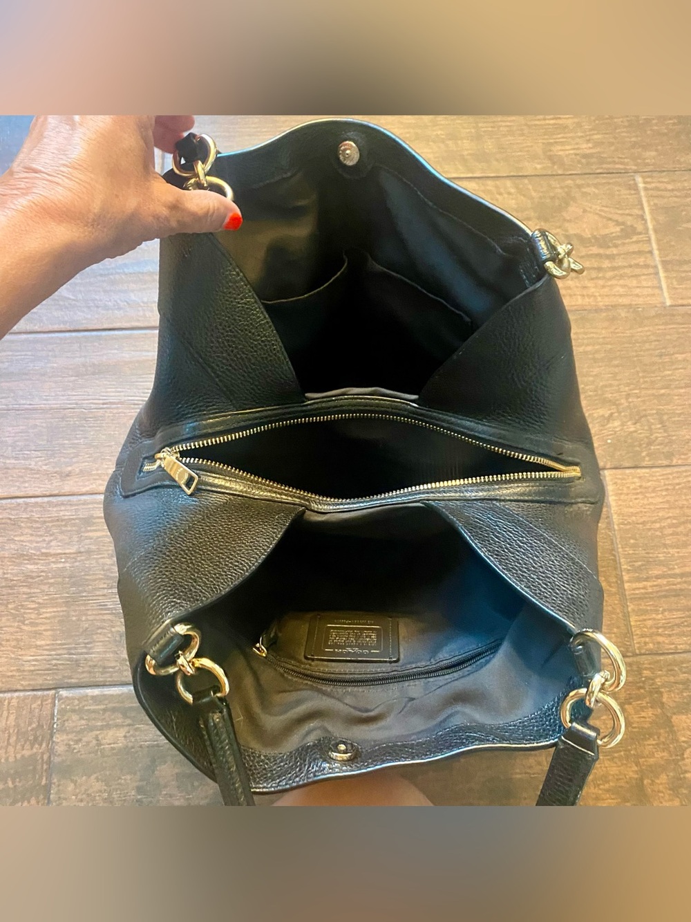 Coach Lexy Shoulder Bag with Studs (Style F66874 - Picture 7 of 10